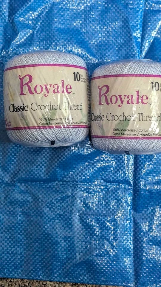 Royale Classic Crochet Thread Size 10 Bridal Blue - photo 2