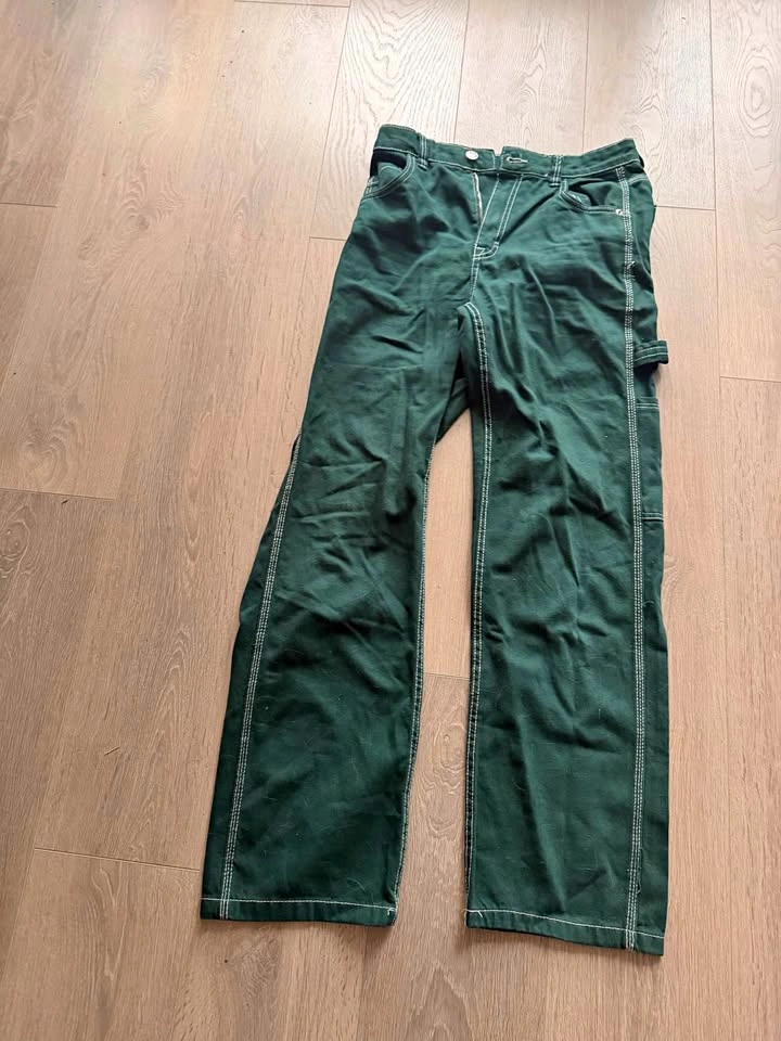 Bershka Green Cargo Jeans, European