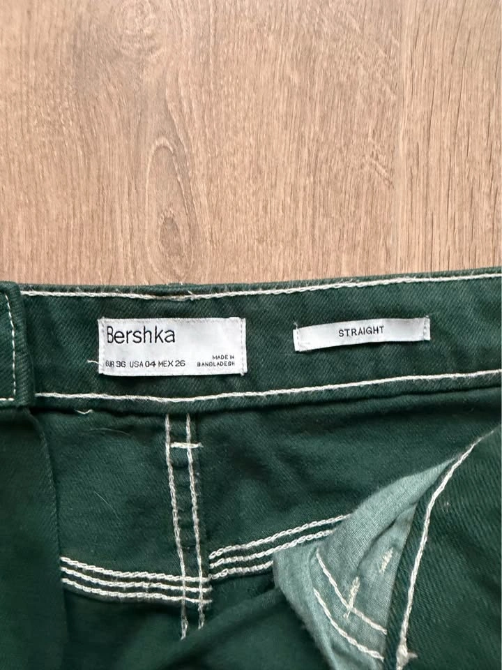 Bershka Green Cargo Jeans, European - photo 2