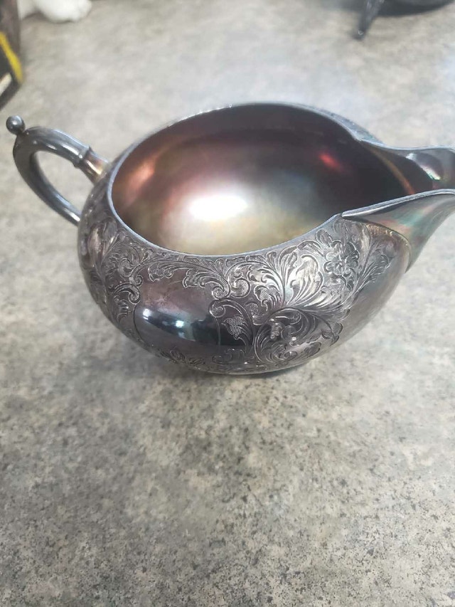 Vintage Victorian Plate Electroplated Tea Set - Creamer & Sugar