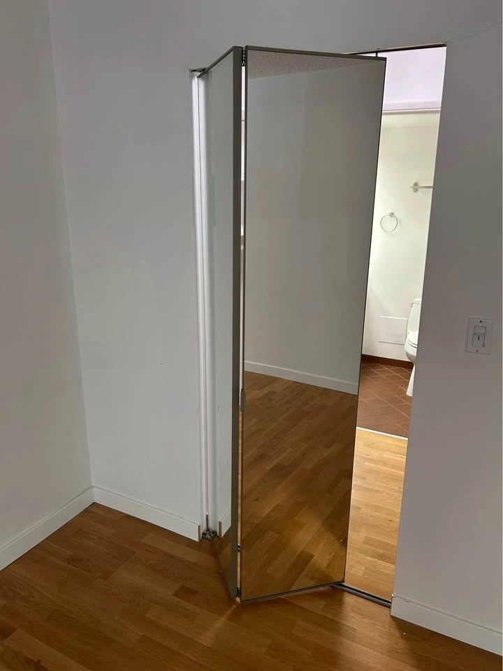 frameless bi-fold mirrored closet door - photo 2