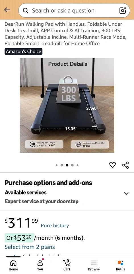 DeerRun Walking Pad Treadmill Brand New - photo 5