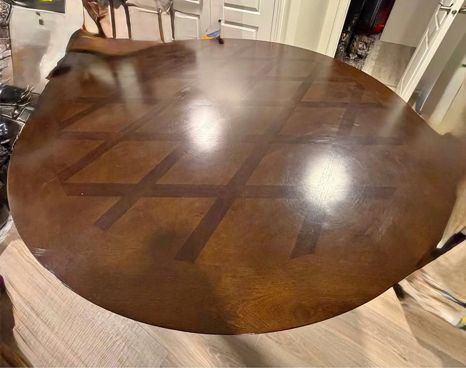 T-344 54 inch round dining table set with 6 chairs