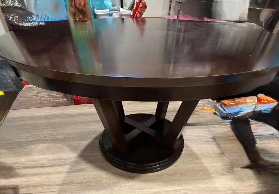 T-344 54 inch round dining table set with 6 chairs - photo 2