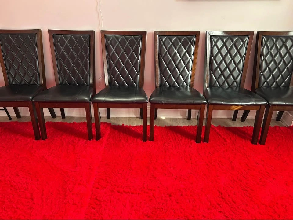 T-344 54 inch round dining table set with 6 chairs - photo 4