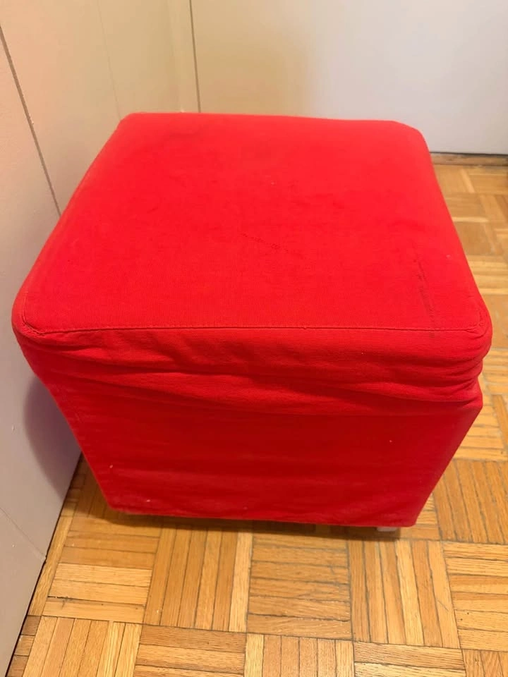 Red Ottoman / Footstool