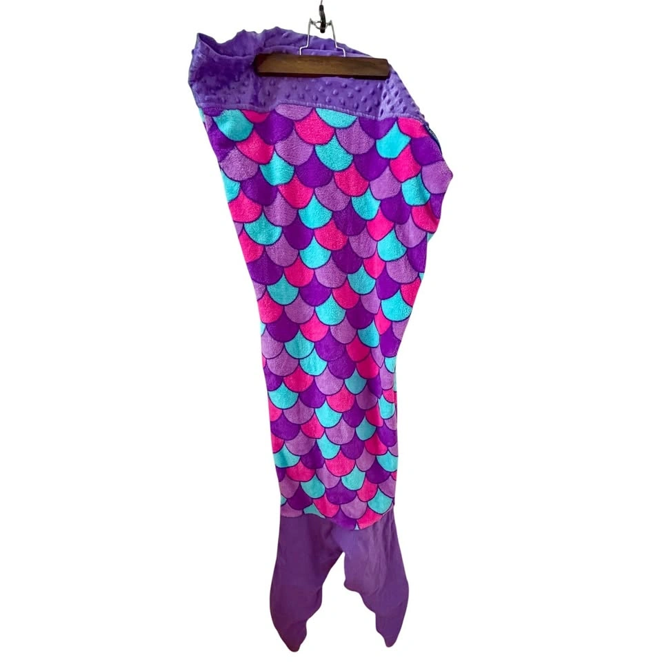 Blankie Tails Authentic Mermaid Blanket Purple Pink and Blue