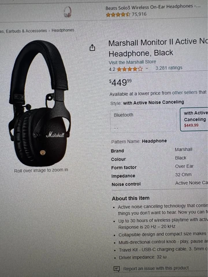 Marshalls headphones - barely used - photo 5