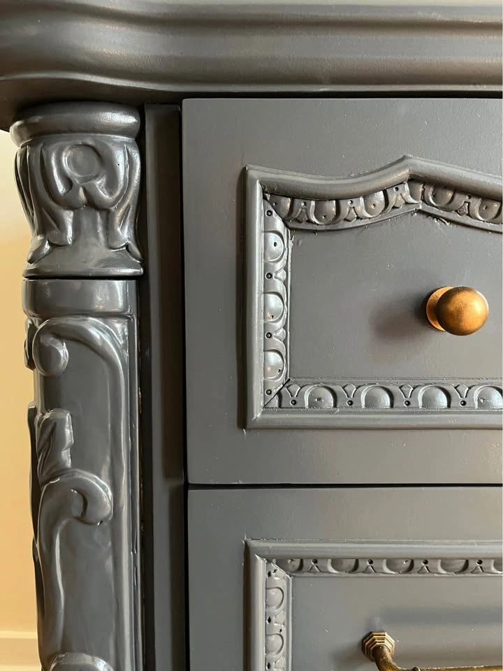 Oversized/King Size Ornate Dark Nightstands - photo 4