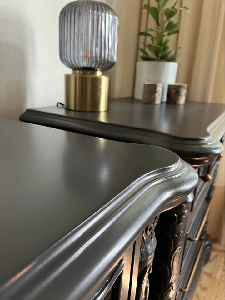 Oversized/King Size Ornate Dark Nightstands - photo 5