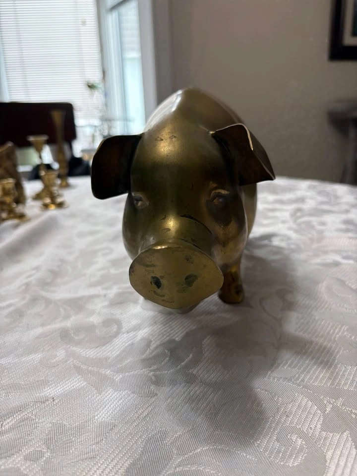 Brass Piggy Bank - photo 2