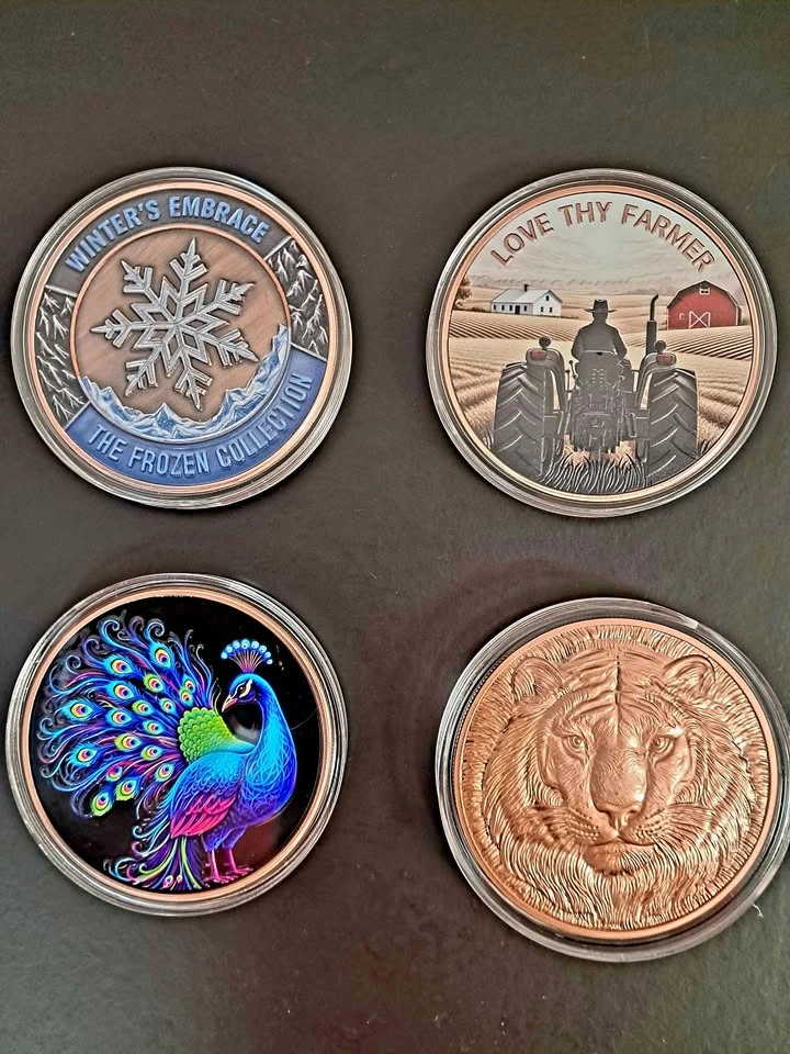Lot of 4 – 5 oz .999 Fine Copper Collectible Rounds