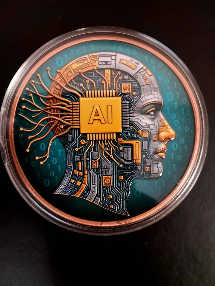 Set of 4 x 5oz Collectible 999 Fine Copper Alien, Greed, AI & Yo - photo 5