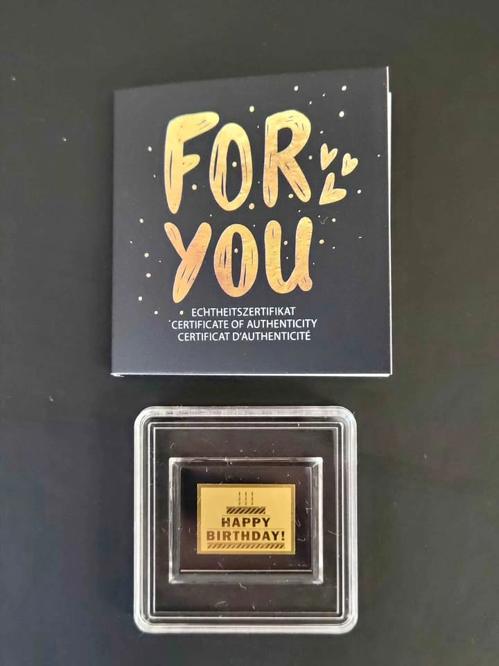 Happy Birthday 1/1000th Oz Gold Coin with COA
