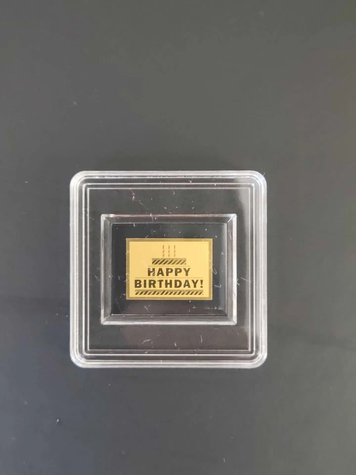 Happy Birthday 1/1000th Oz Gold Coin with COA - photo 2