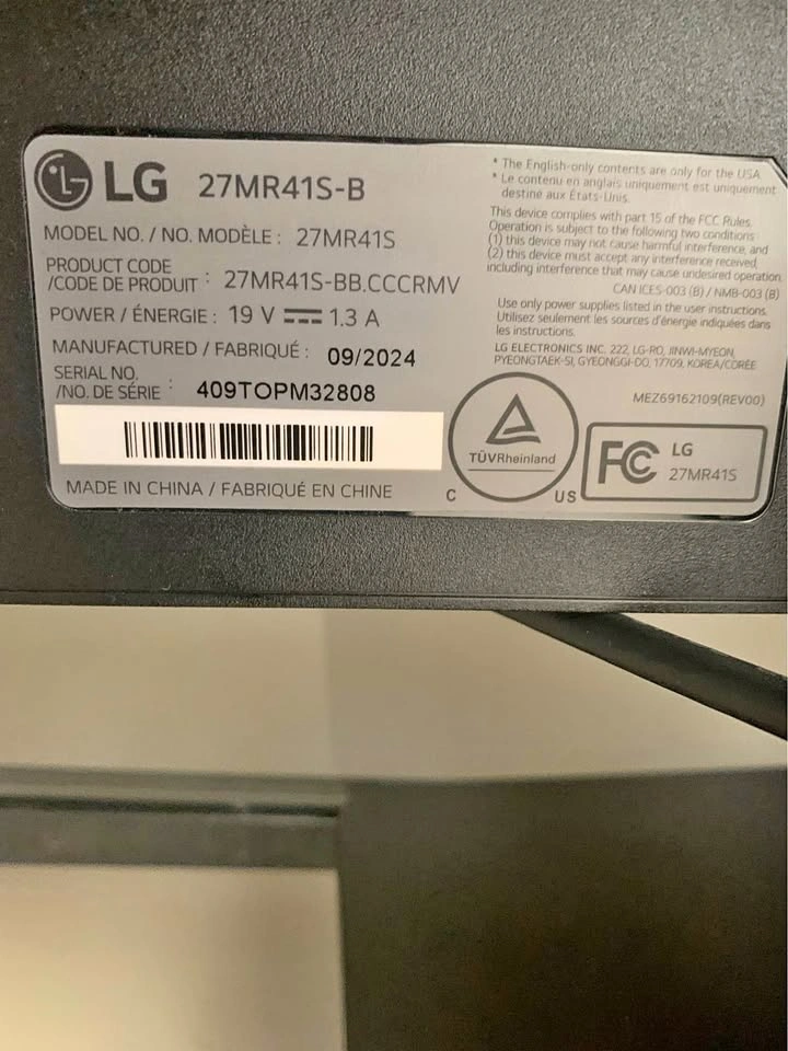LG 27" IPS Full HD Monitor (27MR41S-B) – AMD FreeSync