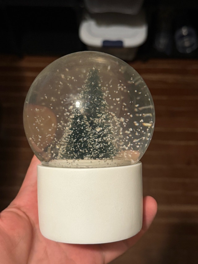 Christmas snow globe