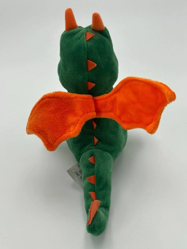 Kinder Surprise Green Dragon Plush – Orange Wings – 9” Stuffed T - photo 3