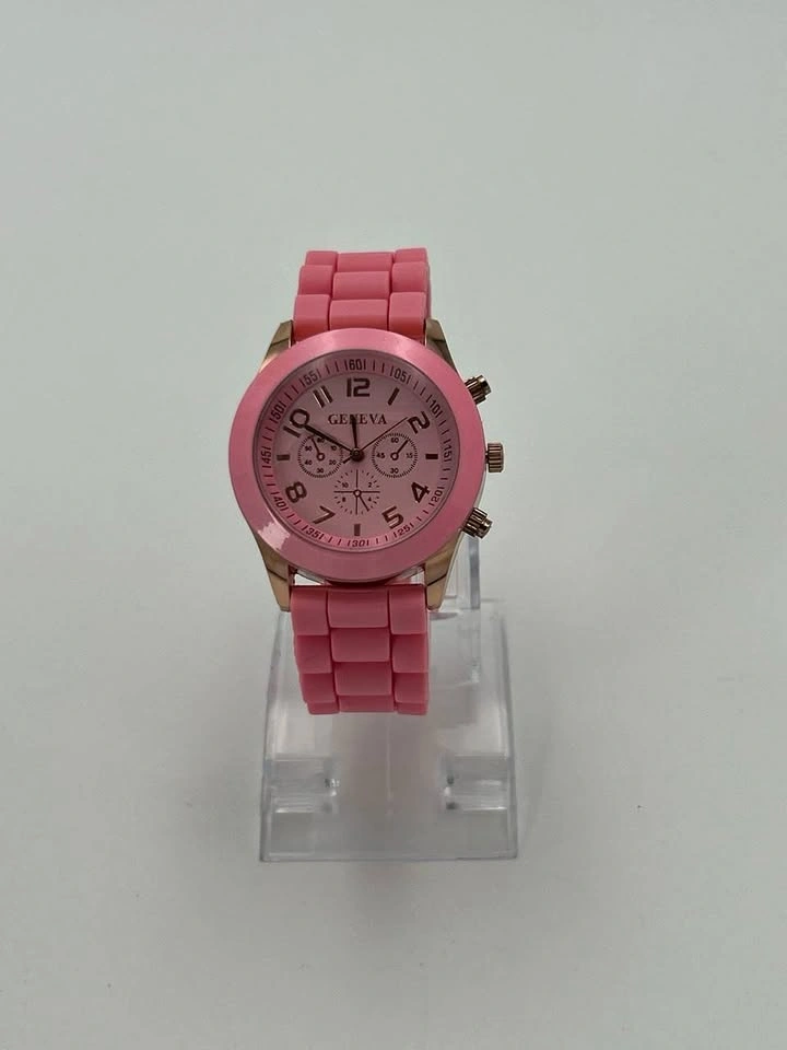 Geneva Pink Women’s Quartz Watch – Appears Unworn – New Battery