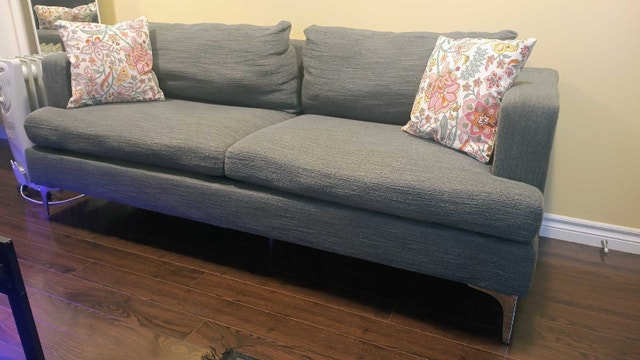 Cozy Grey Living Room Sofa