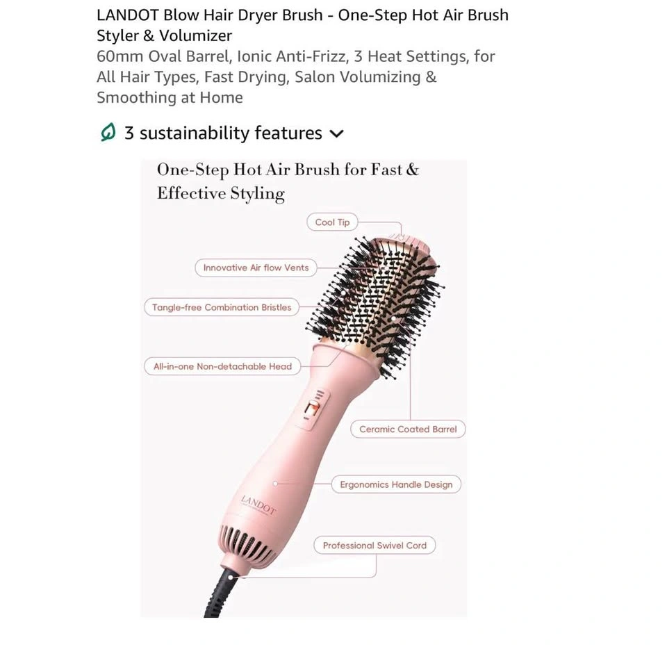 LANDOT Blow Hair Dryer Brush - photo 4