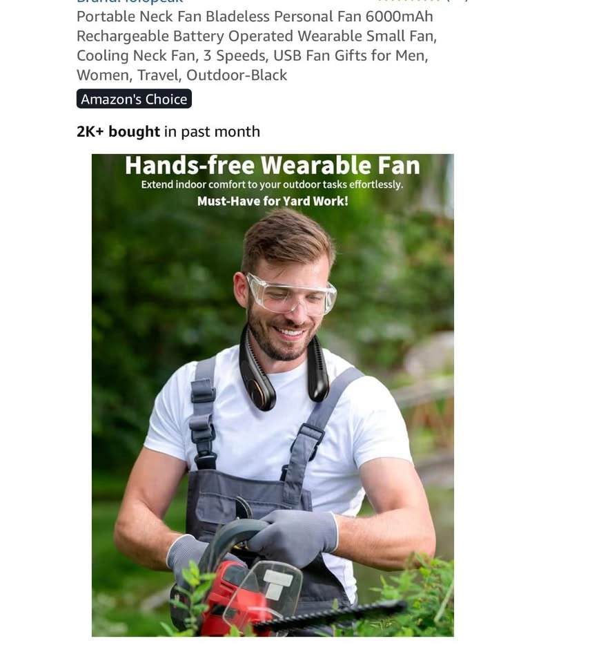 Portable Neck Fan - photo 3