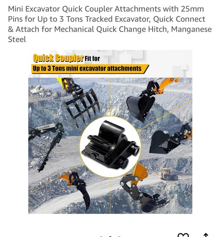 Mini Excavator Quick Coupler Attachments - photo 3