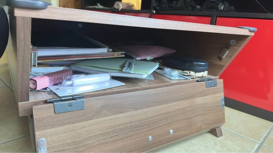 Coffee Table with Drawer & Glass Top - photo 2