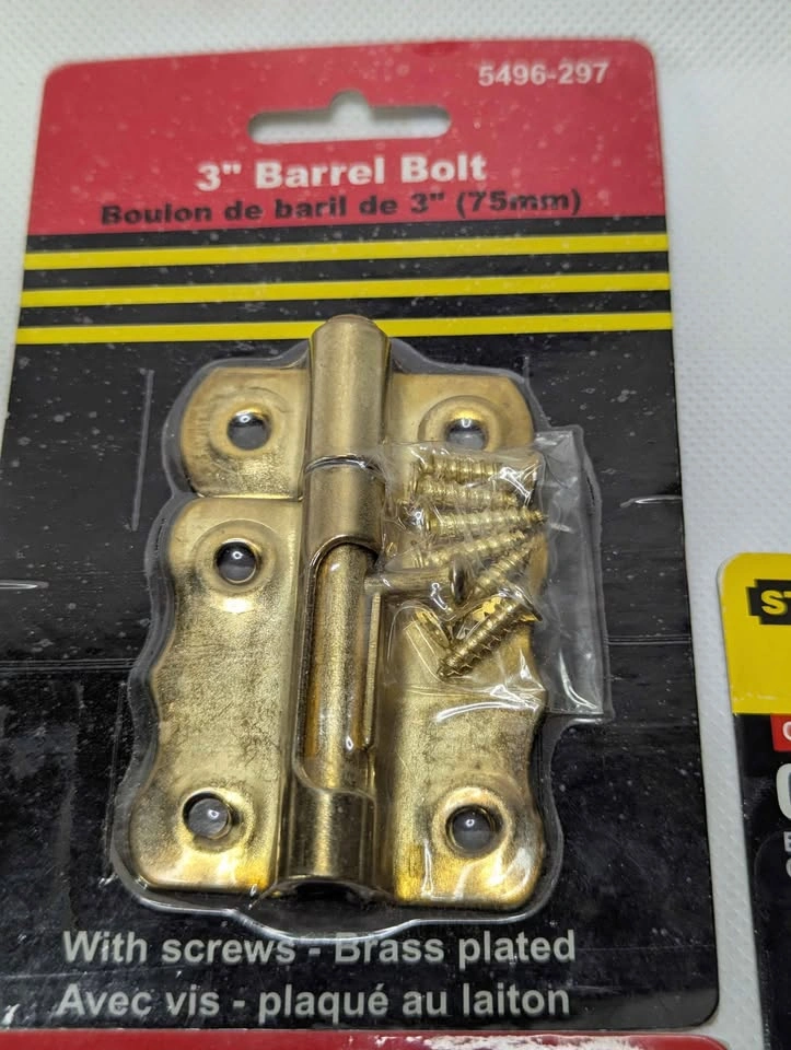 Stanley and Home Hardware Brass Hasp, Bolts, and Hinges - photo 4