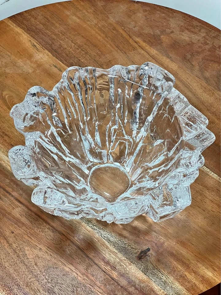 Vintage Mats Jonasson Isak Crystal Ice Bowl - Måleras Sweden