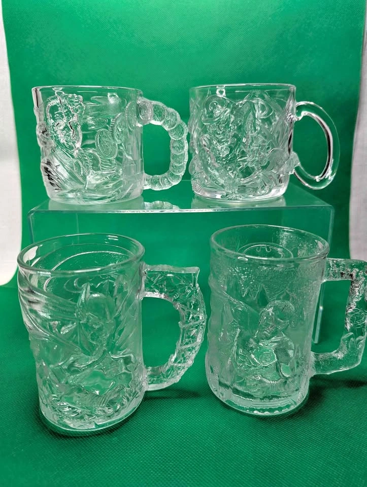 McDonald's Batman Forever Glass Mugs Set of 4 1995