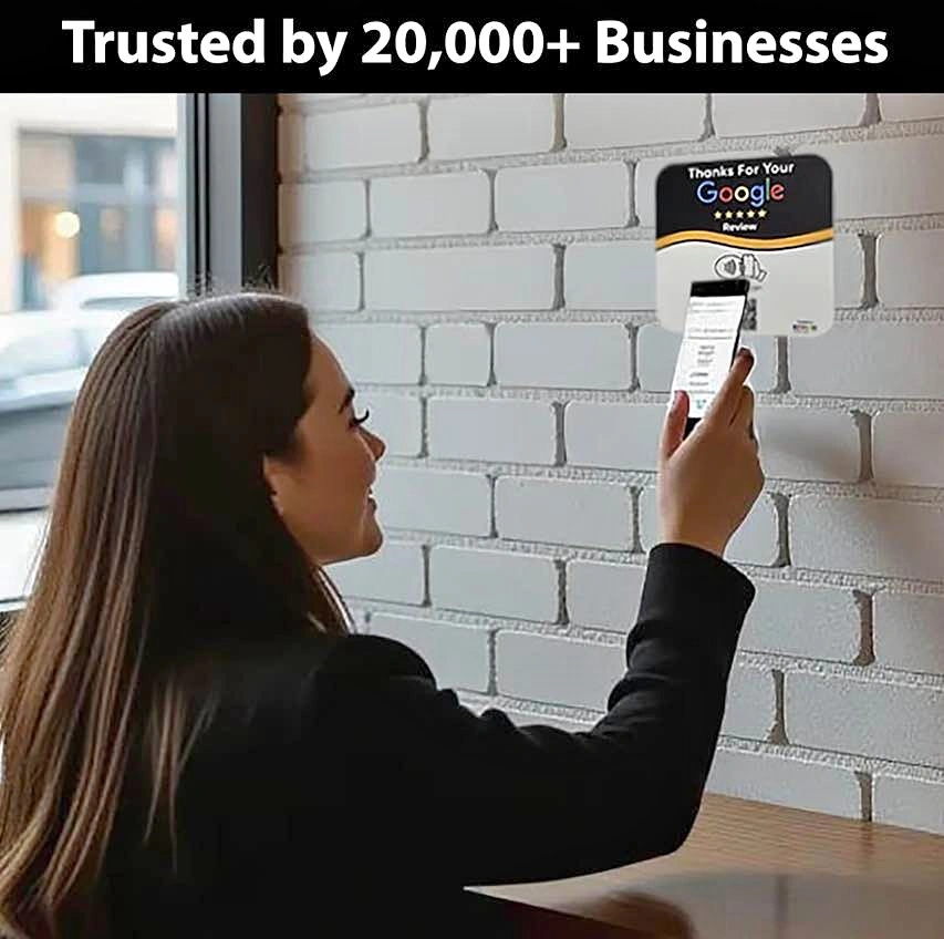 Google Review Tap Plate (NFC + QR Code)