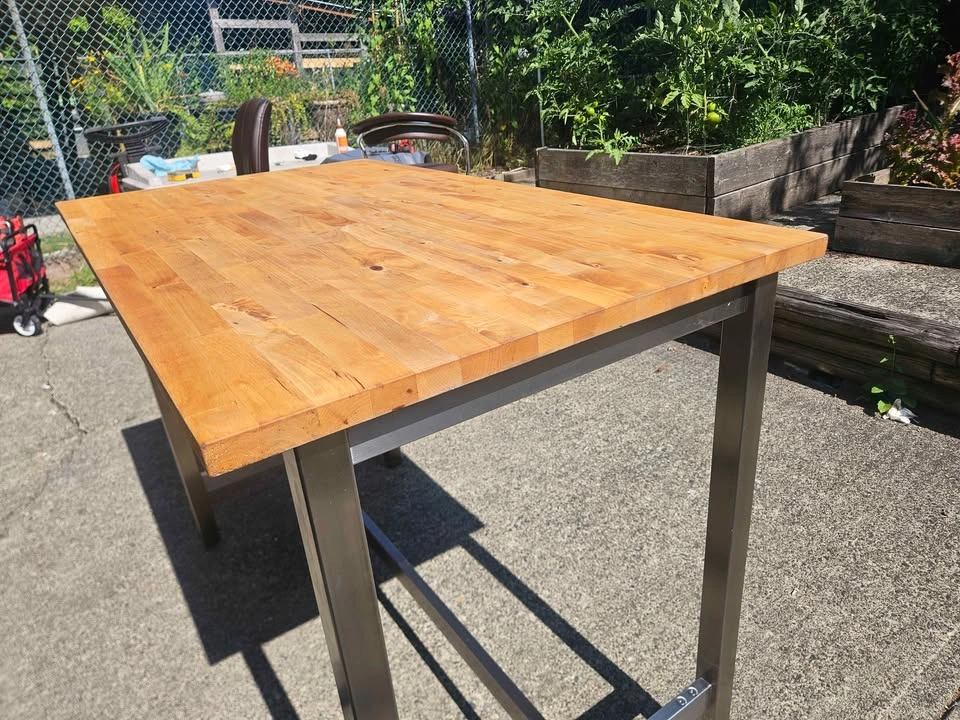 Ikea Bar Table Island w/ Solid Birch top 47"x27" H35" - photo 4