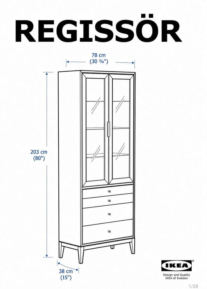 Ikea regissor combo cabinet w/ drawer. 30in w - photo 5