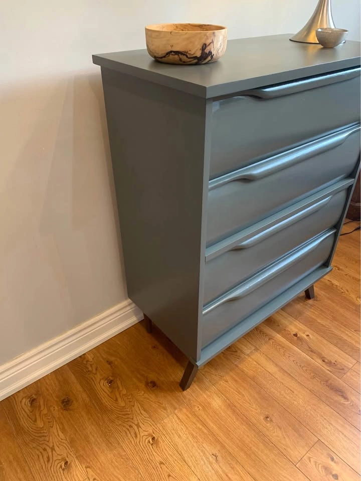 Mid Century Modern Tall Boy Dresser - photo 5