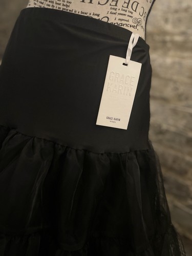 GRACE KARIN Black Tiered Organza Petticoat Skirt - photo 2