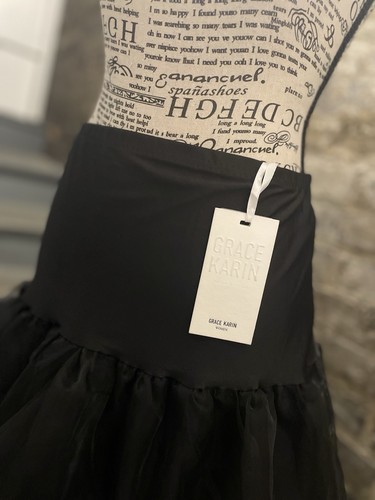 GRACE KARIN Black Tiered Organza Petticoat Skirt - photo 3