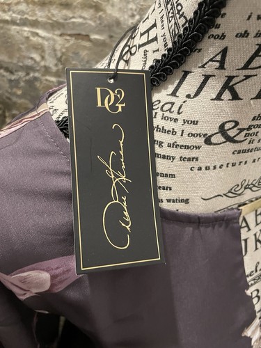 Diane Gilman Gray & Mauve Lily Print Silky Shirt Size XL (NWT) - photo 5