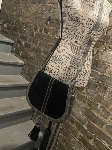 Steven by Steve Madden Black Suede & Metallic Silver Purse - photo 2