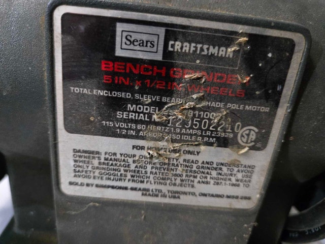 Craftsman 5-inch Bench Grinder - photo 2