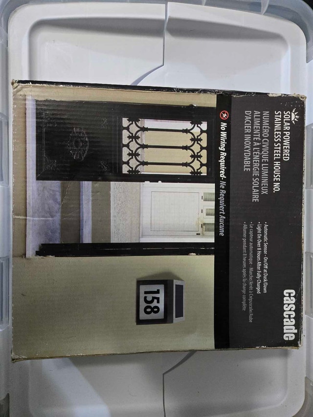 Cascade Solar Powered Stainless Steel House Number - photo 2