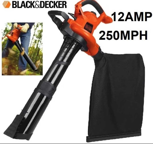 BLACK+DECKER 3-in-1 Electric Leaf Blower, Vacuum and Mulcher