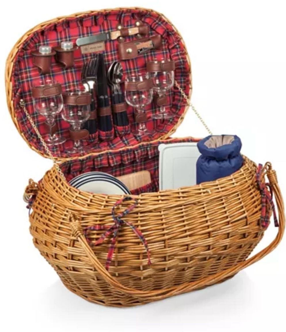 Red Highlander Picnic Basket - Never Been Used - photo 3