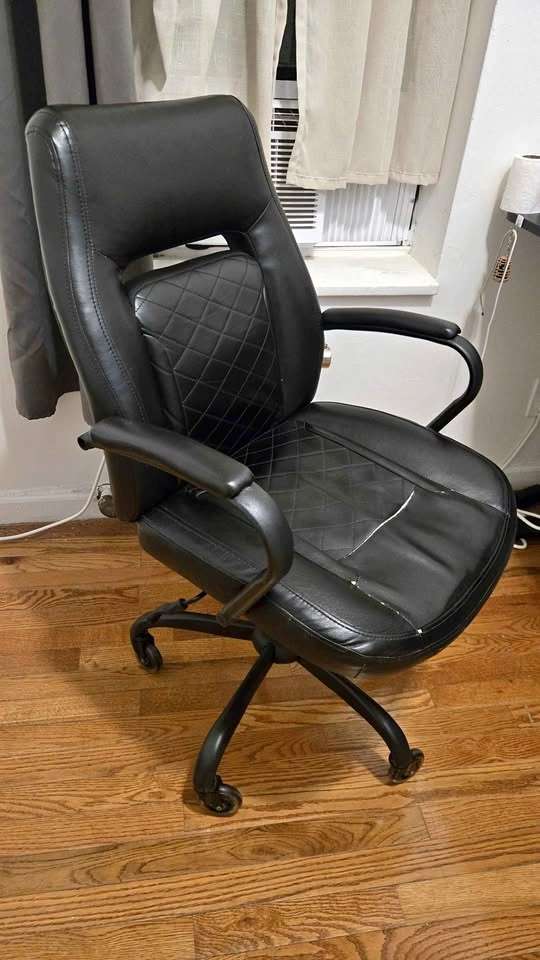 Black Faux Leather Executive Office Chair