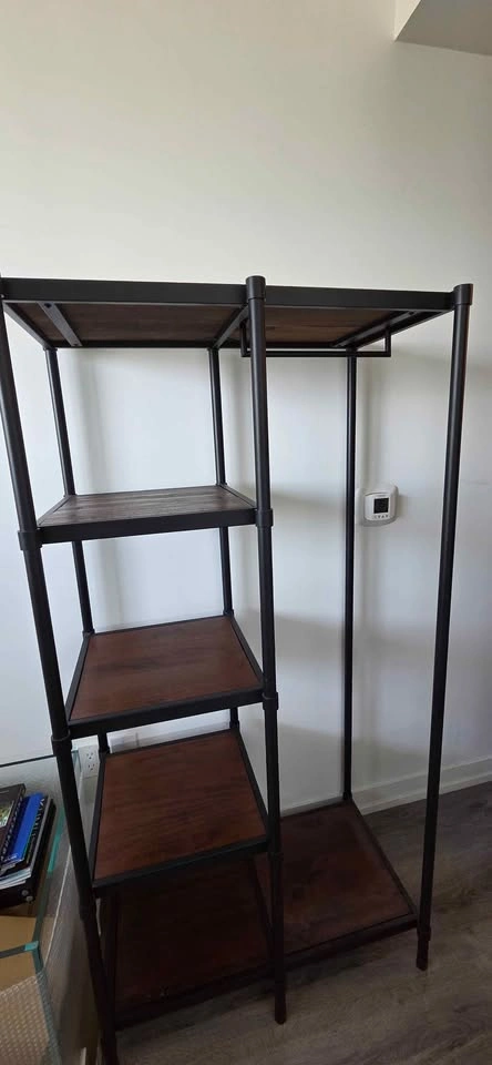 Tall Metal Wood Shelf Unit - photo 3