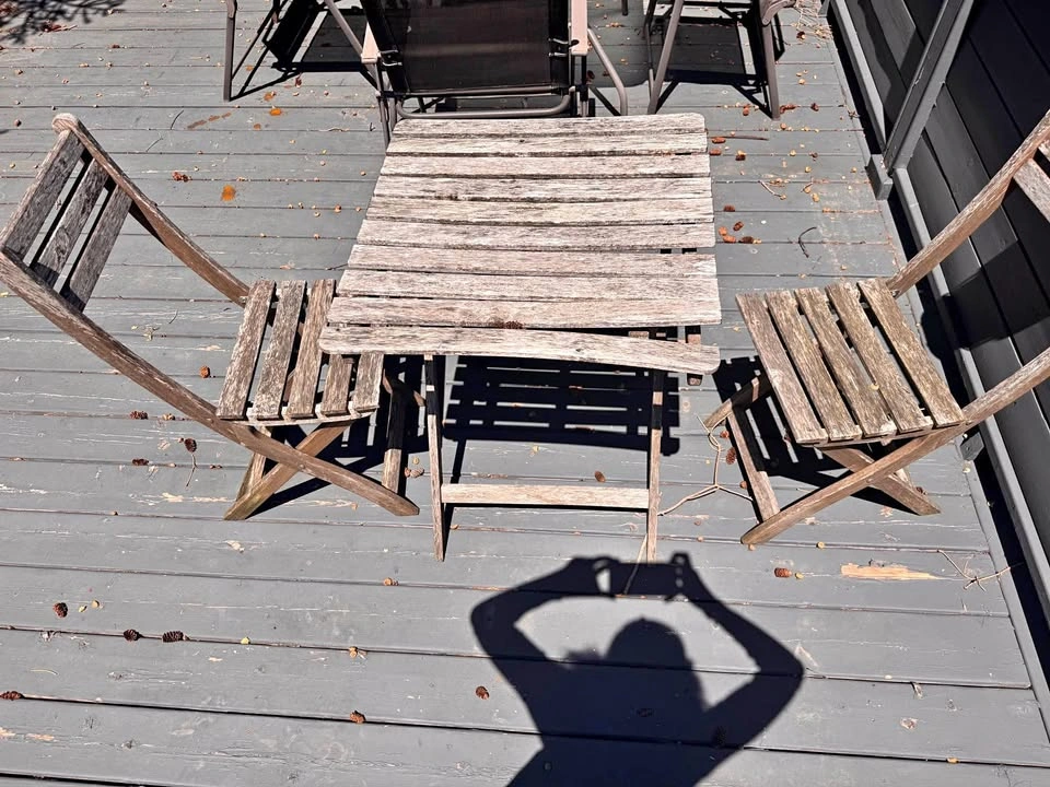 Wooden Bistro Set – Needs TLC