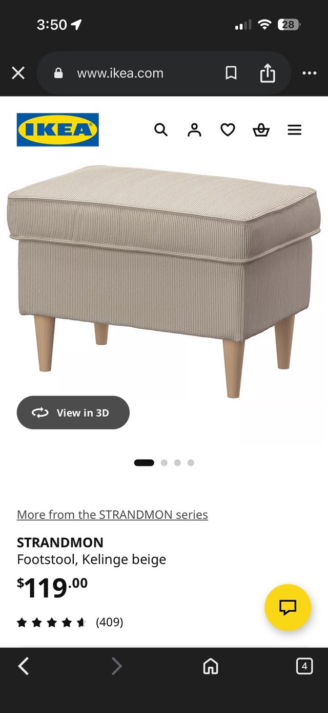 Ikea Strandmon Footstool - photo 3