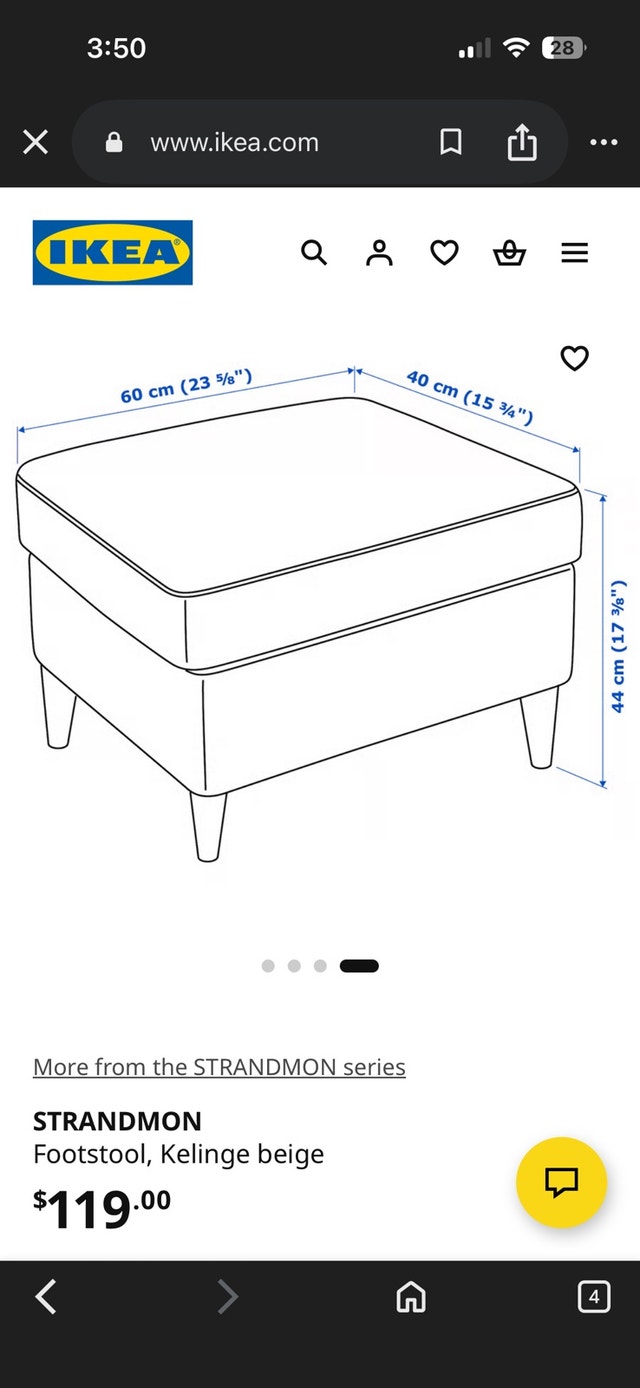 Ikea Strandmon Footstool - photo 4