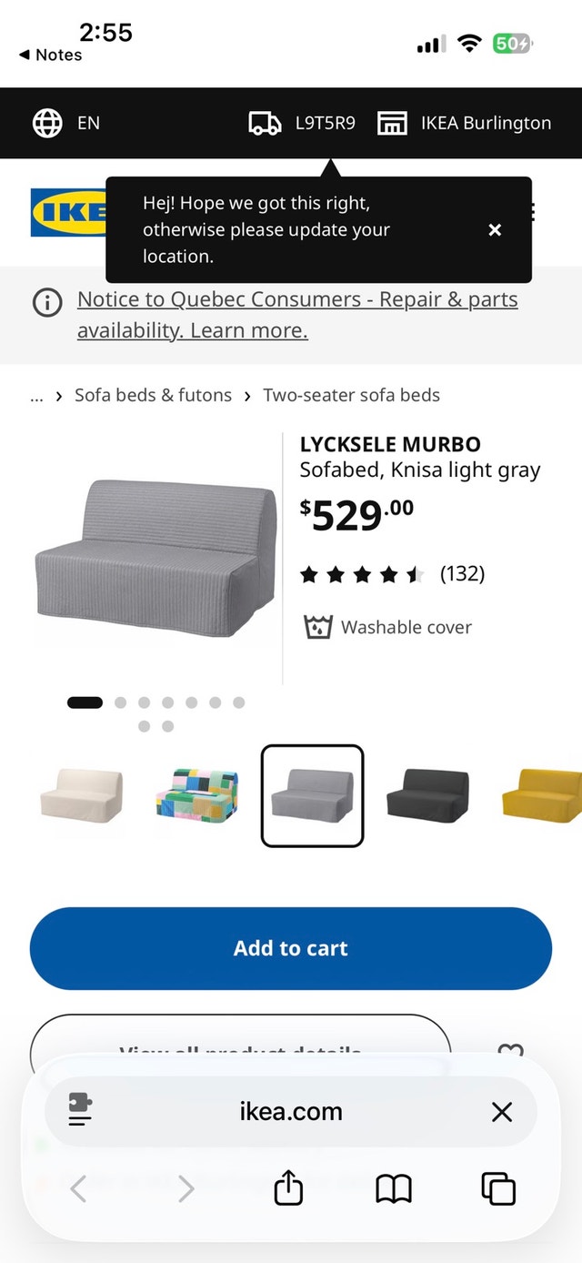 IKEA LYCKSELE MURBO Sofabed - photo 3