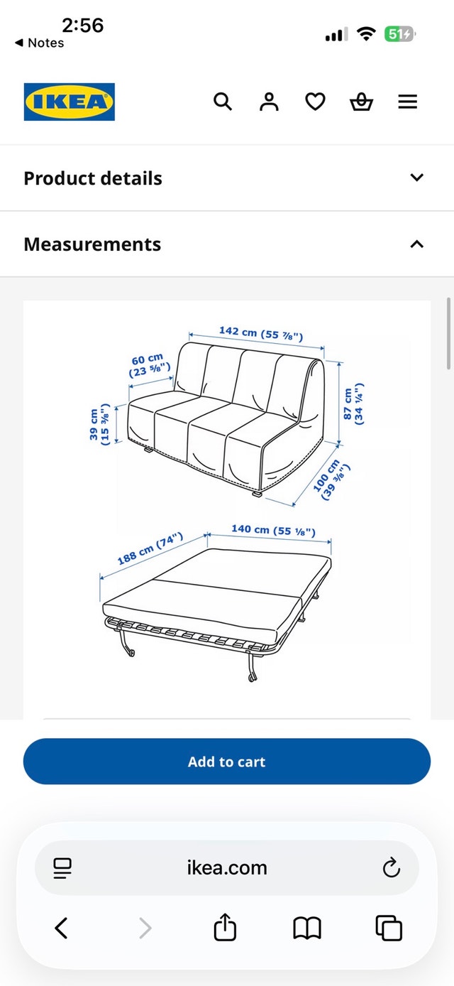 IKEA LYCKSELE MURBO Sofabed - photo 4